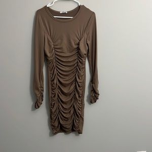 Ruched body con dress